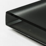 Extra clear frosted glass black painted