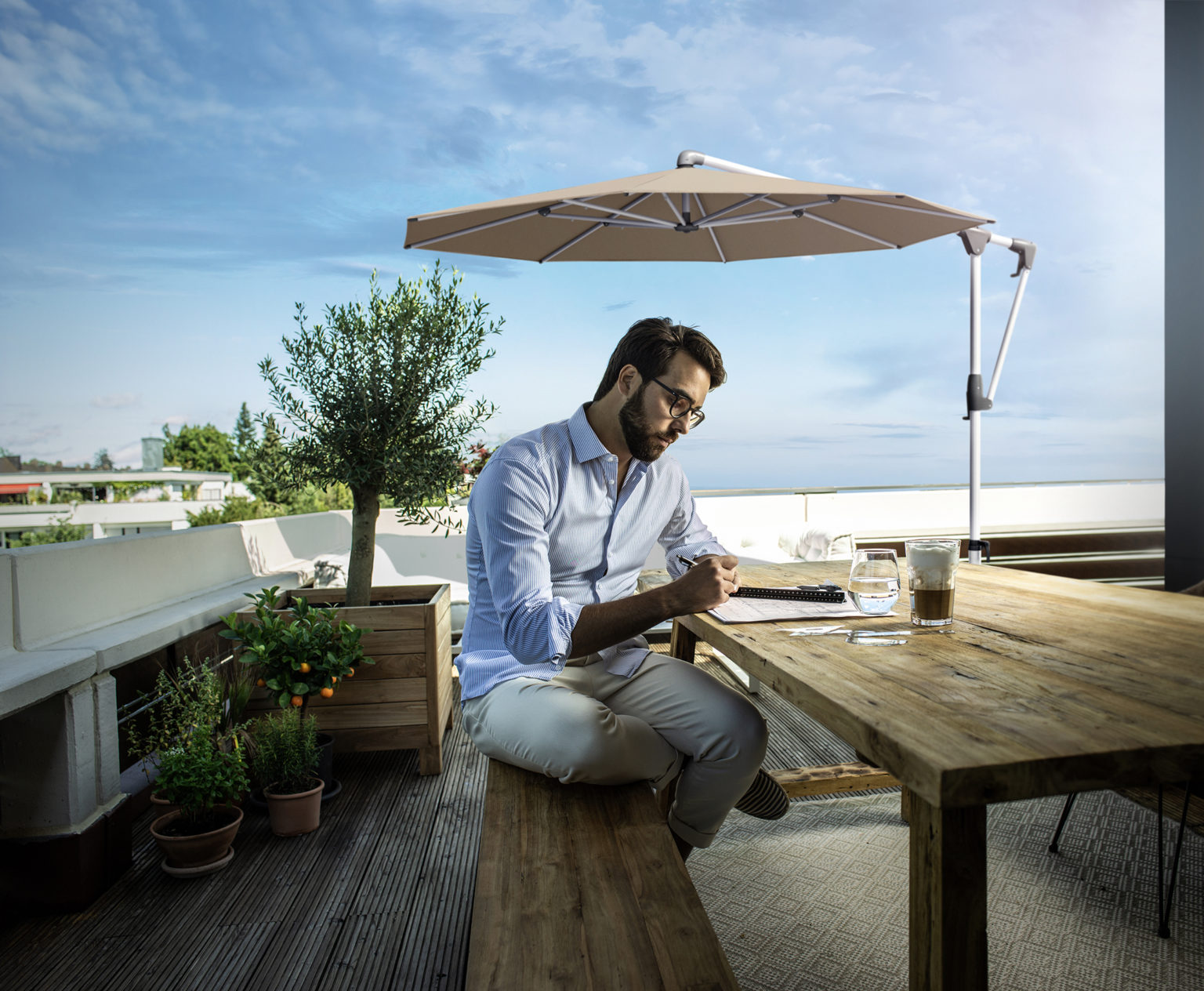 Glatz Sunwing®Casa Square Parasol LOOP