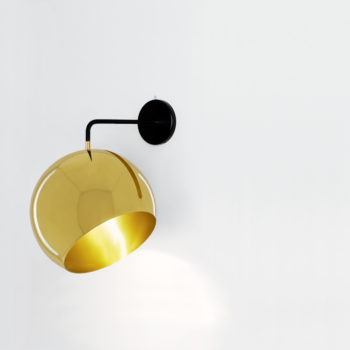 Tilt Globe Wall Brass
