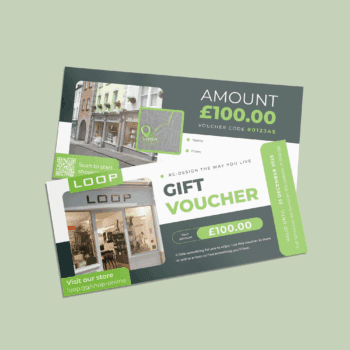 Two LOOP Ltd Gift Vouchers. Perfect for gifting.