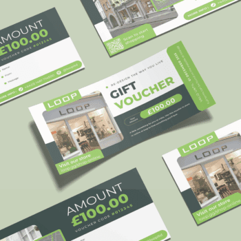 Two LOOPLtd Gift Vouchers. Perfect for gifting.