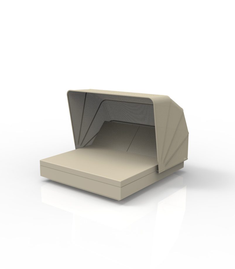 Vela Square Daybed with Sunroof and 2 Reclining Backrests LOOP