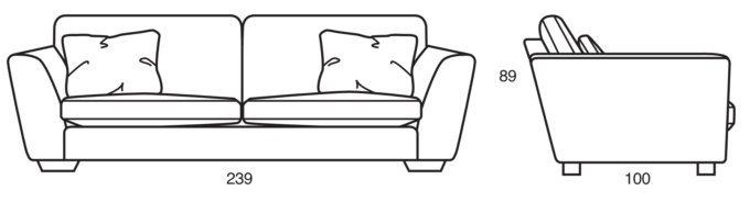 Slouch sofa extra large