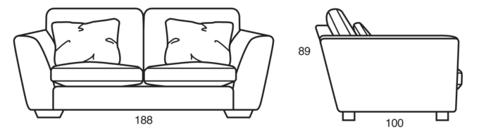 Slouch sofa small