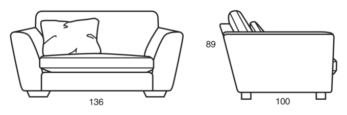 Slouch sofa loveseat